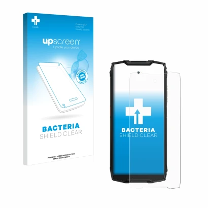 Front side of a product packaging with the brand logo upscreen. Next to it is the device Blackview BV9300 shown with the corre