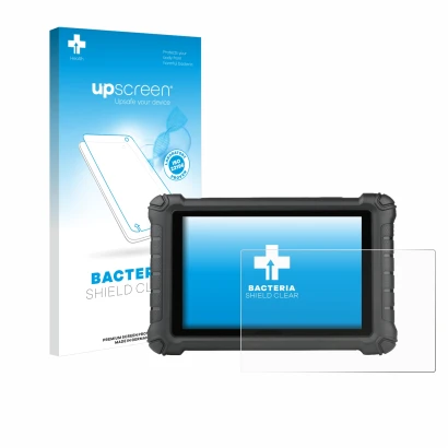 Front side of a product packaging with the brand logo upscreen. Next to it is the device Autel MX900c shown with the correspon