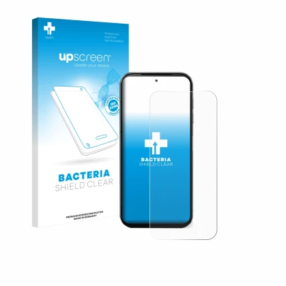 Front side of a product packaging with the brand logo upscreen. Next to it is the device Fairphone 5 shown with the correspond