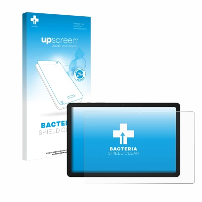 Front side of a product packaging with the brand logo upscreen. Next to it is the device Samsung Galaxy Tab A9 Plus WiFi shown