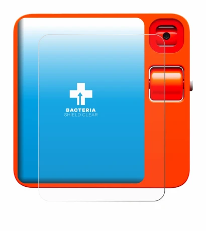 Image of the device rabbit r1 with a wide variety of screen protectors.
