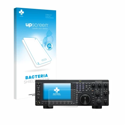 Front side of a product packaging with the brand logo upscreen. Next to it is the device Kenwood TS-890S shown with the corres