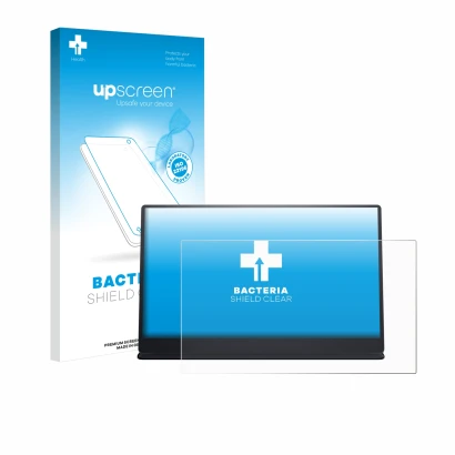 Front side of a product packaging with the brand logo upscreen. Next to it is the device Dell P1424H shown with the correspond