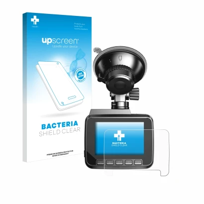 Front side of a product packaging with the brand logo upscreen. Next to it is the device Azdome IT-G63D shown with the corresp