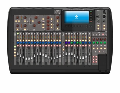 Image of the device Behringer X32 with a wide variety of screen protectors.