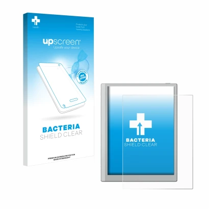 Front side of a product packaging with the brand logo upscreen. Next to it is the device Boox Go 10.3 shown with the correspon