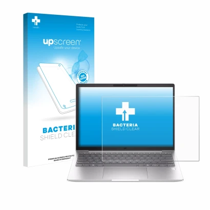 Front side of a product packaging with the brand logo upscreen. Next to it is the device HP EliteBook 630 G11 shown with the c