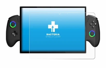 Image of the device OneXPlayer X1 with a wide variety of screen protectors.