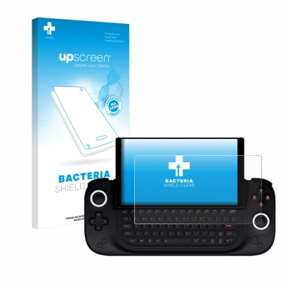 Front side of a product packaging with the brand logo upscreen. Next to it is the device Ayaneo Slide shown with the correspon