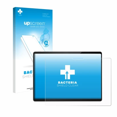 Front side of a product packaging with the brand logo upscreen. Next to it is the device Microsoft Surface Pro 11 shown with t