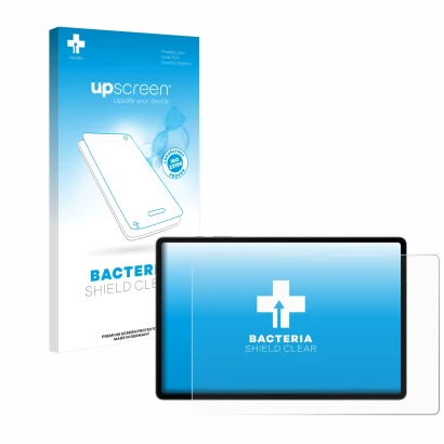 Front side of a product packaging with the brand logo upscreen. Next to it is the device Samsung Galaxy Tab S10 Plus 5G shown 