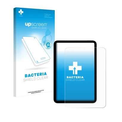 Front side of a product packaging with the brand logo upscreen. Next to it is the device Apple iPad Mini 7 2024 shown with the