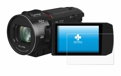 Image of the device Panasonic HC-VX3 with a wide variety of screen protectors.