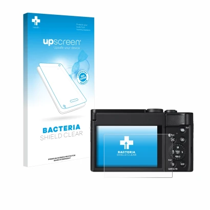 Front side of a product packaging with the brand logo upscreen. Next to it is the device Panasonic Lumix DC-TZ99 shown with th