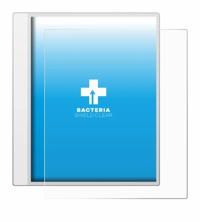 Image of the device Boox Note Max with a wide variety of screen protectors.