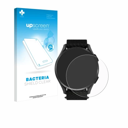 Front side of a product packaging with the brand logo upscreen. Next to it is the device Garmin Approach S50 shown with the co