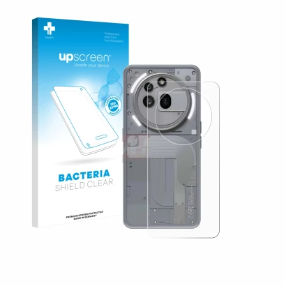 Front side of a product packaging with the brand logo upscreen. Next to it is the device Nothing Phone (3a) Pro (Back) shown w