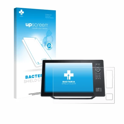 Front side of a product packaging with the brand logo upscreen. Next to it is the device Humminbird Xplore 12 shown with the c