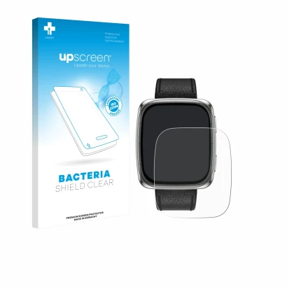 Front side of a product packaging with the brand logo upscreen. Next to it is the device Amazfit Active 2 (rectangular) shown 