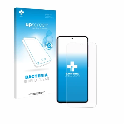 Front side of a product packaging with the brand logo upscreen. Next to it is the device Samsung Galaxy A56 5G (case-friendly)