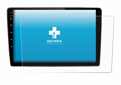 Image of the device Junsun V2 Plus 9" with a wide variety of screen protectors.