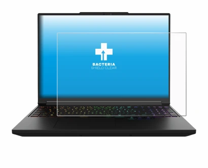 Image of the device XMG Pro 16 with a wide variety of screen protectors.