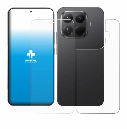 Image of the device Xiaomi 15T Pro (Front+Back) with a wide variety of screen protectors.