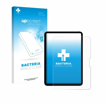 Front side of a product packaging with the brand logo upscreen. Next to it is the device Apple iPad Pro 11" 2025 shown with th