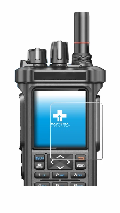 Image of the device Radtel RT-950 Pro with a wide variety of screen protectors.