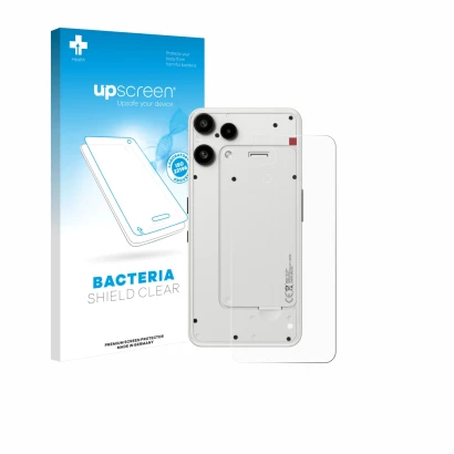 Front side of a product packaging with the brand logo upscreen. Next to it is the device Nothing Phone (3a) Lite (Back) shown 