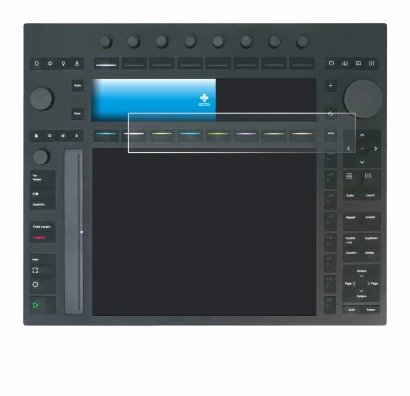 Image of the device Ableton Push 3 with a wide variety of screen protectors.