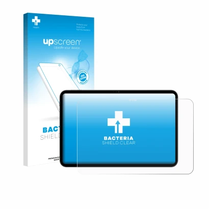 Front side of a product packaging with the brand logo upscreen. Next to it is the device Blackview Oscal Pad 200 shown with th