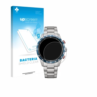 Front side of a product packaging with the brand logo upscreen. Next to it is the device Citizen CA4716-50L shown with the cor