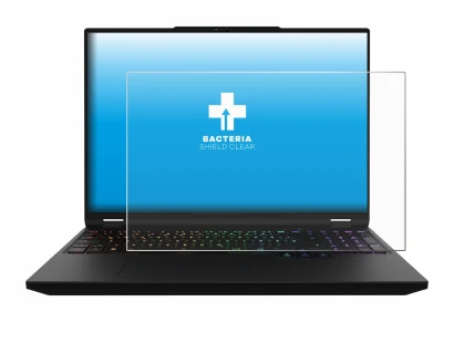 Image of the device XMG Apex 16 Max with a wide variety of screen protectors.