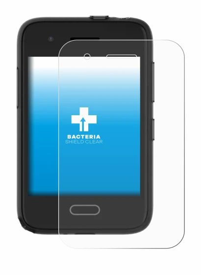 Image of the device Xplora One with a wide variety of screen protectors.