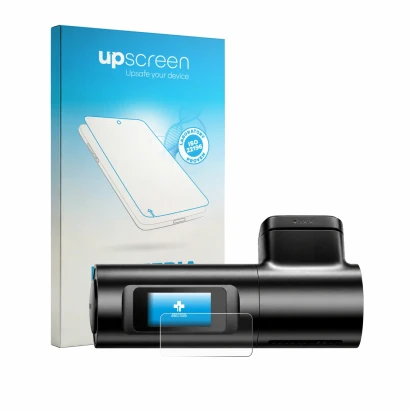 Front side of a product packaging with the brand logo upscreen. Next to it is the device Azdome M330 shown with the correspond