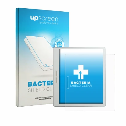Front side of a product packaging with the brand logo upscreen. Next to it is the device Bigme B7 Pro shown with the correspon