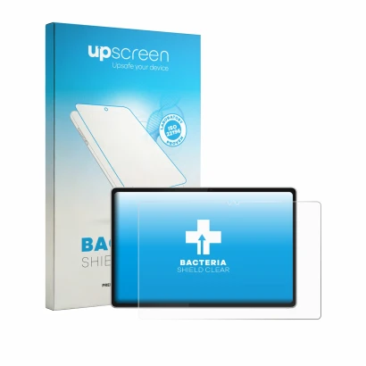 Front side of a product packaging with the brand logo upscreen. Next to it is the device Lenovo Tab Plus Gen 2 shown with the