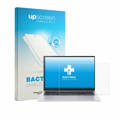 Front side of a product packaging with the brand logo upscreen. Next to it is the device Acer Aspire Go 16 shown with the corr