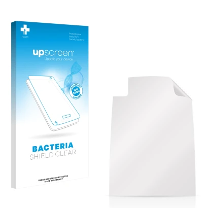 Front side of a product packaging with the brand logo upscreen. Next to it is the corresponding screen protector.