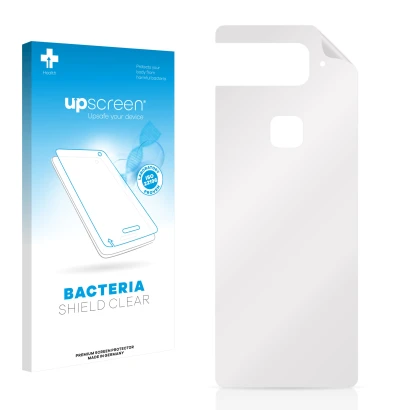 Front side of a product packaging with the brand logo upscreen. Next to it is the corresponding screen protector.