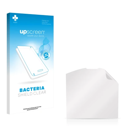 Front side of a product packaging with the brand logo upscreen. Next to it is the corresponding screen protector.