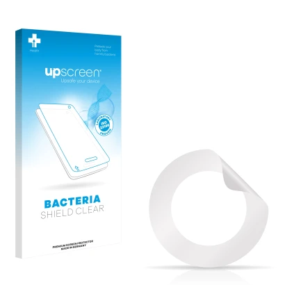 Front side of a product packaging with the brand logo upscreen. Next to it is the corresponding screen protector.