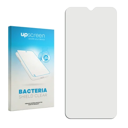 Front side of a product packaging with the brand logo upscreen. Next to it is the corresponding screen protector.
