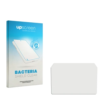 Front side of a product packaging with the brand logo upscreen. Next to it is the corresponding screen protector.