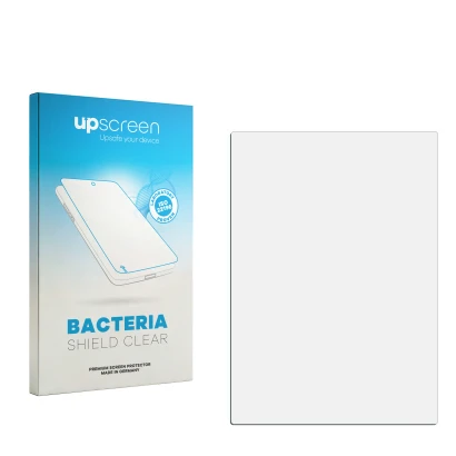 Front side of a product packaging with the brand logo upscreen. Next to it is the corresponding screen protector.