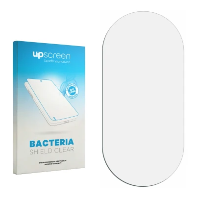 Front side of a product packaging with the brand logo upscreen. Next to it is the corresponding screen protector.