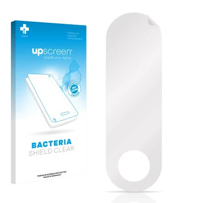 Front side of a product packaging with the brand logo upscreen. Next to it is the corresponding screen protector.