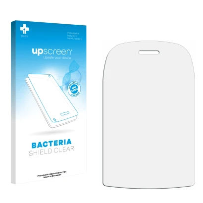 Front side of a product packaging with the brand logo upscreen. Next to it is the corresponding screen protector.