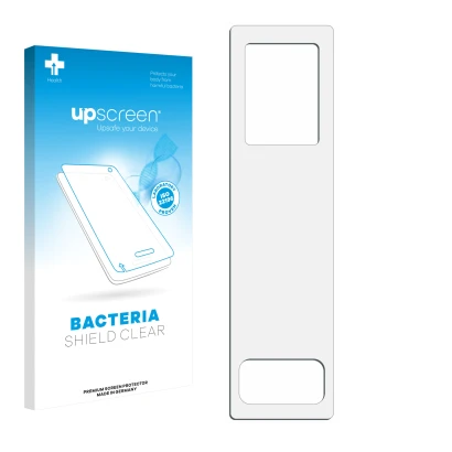 Front side of a product packaging with the brand logo upscreen. Next to it is the corresponding screen protector.